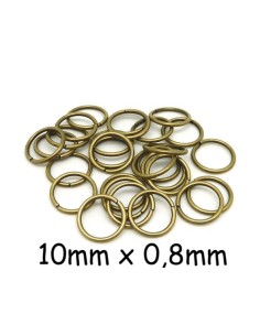Anneaux ouverts 10mm bronze