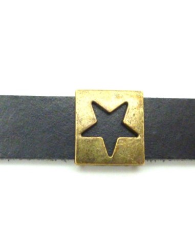Slide métal couleur bronze étoile
