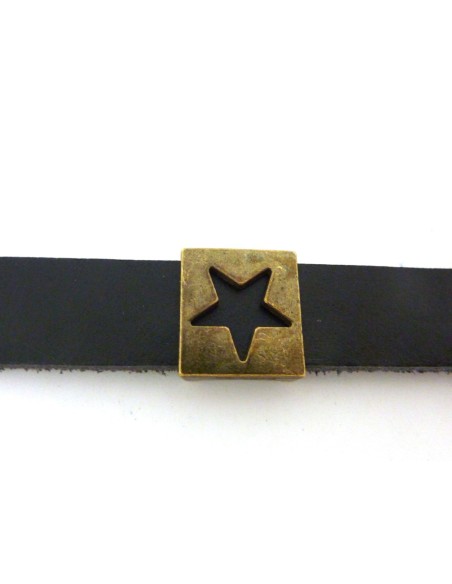 Slide métal couleur bronze étoile