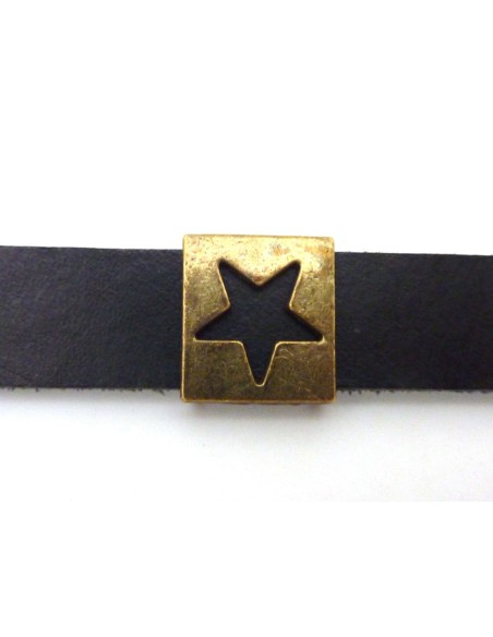 Slide métal couleur bronze étoile
