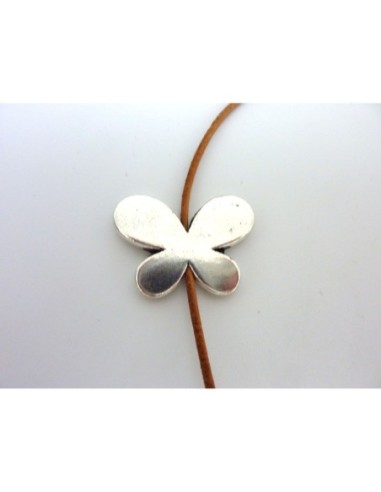 Grande Perle fleur, papillon argenté pour création DIY