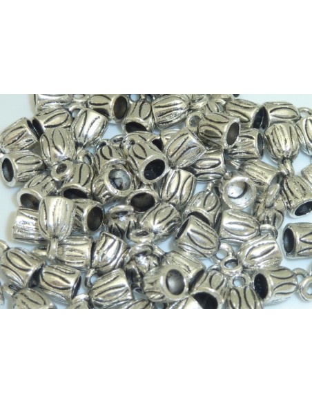 50 Embouts pour cordon 3,5mm, cache nœud, fermoir en métal