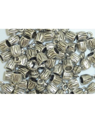 50 Embouts pour cordon 3,5mm, cache nœud, fermoir en métal