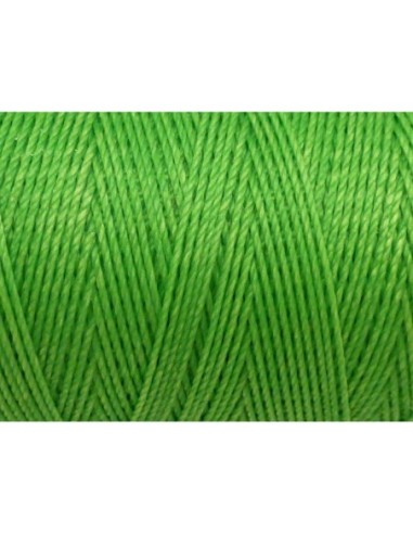 R-5m Fil polyester ciré 0,8mm de couleur vert herbe