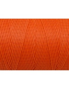 5m Fil polyester ciré 0,8mm de couleur orange fluo 2
