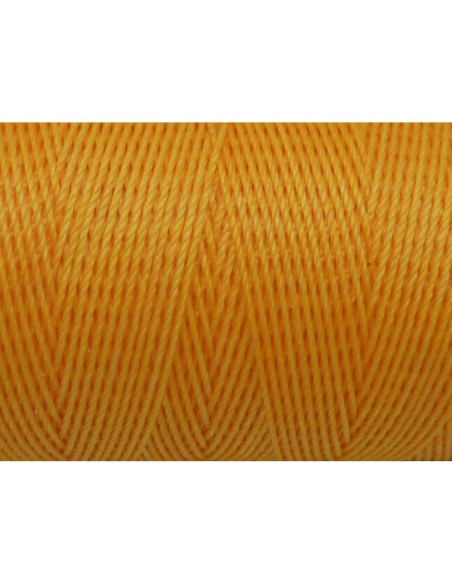 R-5m Fil polyester ciré 0,8mm de couleur orange paille