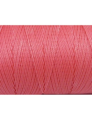 5m Fil polyester ciré 0,8mm de couleur rose