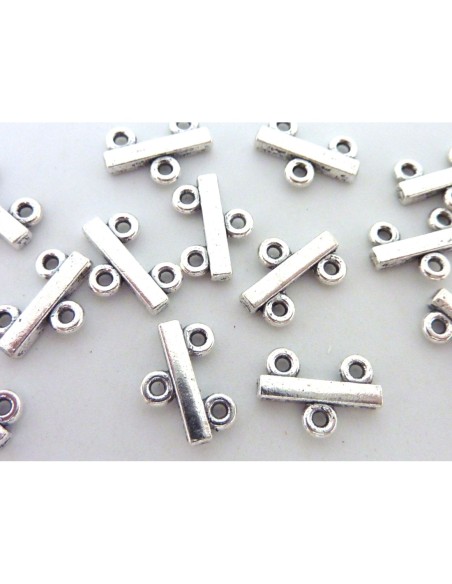 intercalaire 2 rangs en métal argenté