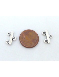 intercalaire 2 rangs en métal argenté 2