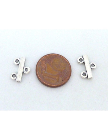 intercalaire 2 rangs en métal argenté