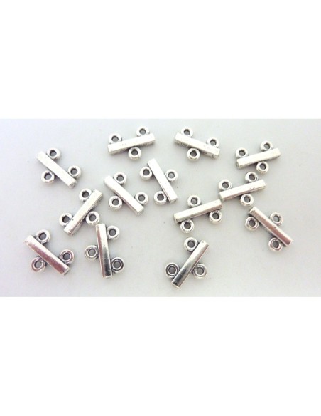 intercalaire 2 rangs en métal argenté