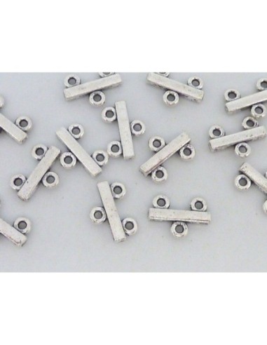 intercalaire 2 rangs en métal argenté