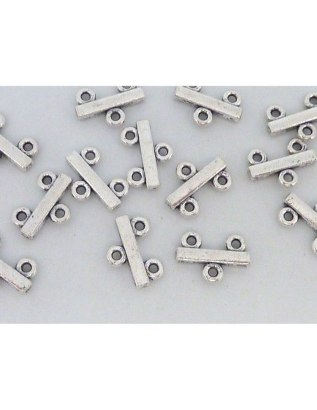 intercalaire 2 rangs en métal argenté