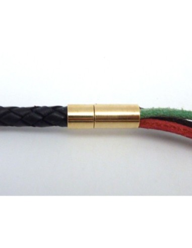 Fermoir embout rond tige de couleur doré pas cher