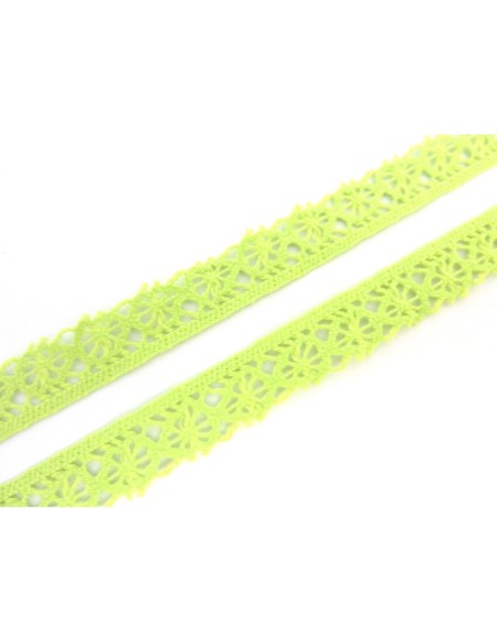 Galon dentelle de couleur vert anis