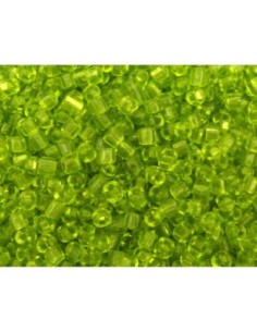 R-20g de perles de rocaille de couleur vert transparent...