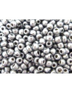 R-20g de perles de rocaille de couleur gris argenté 3,2mm...