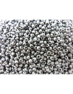 R-20g de perles de rocaille de couleur gris argenté 3,2mm... 2