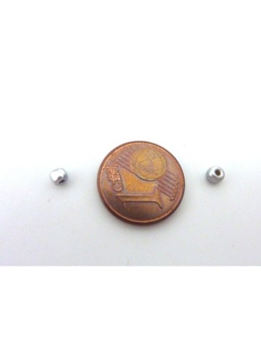 R-20g de perles de rocaille de couleur gris...