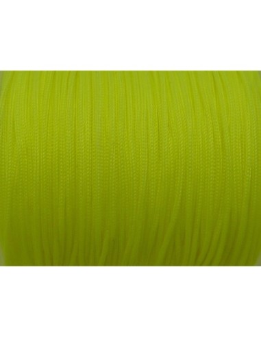 3m Fil polyester, nylon tressé 0,7mm jaune fluo - shamballa