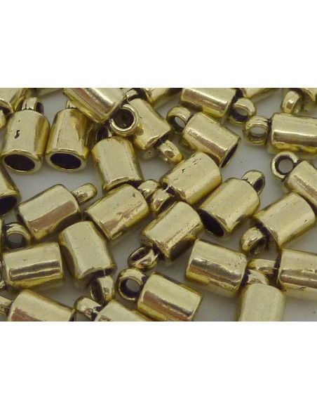 embout en métal doré pâle pour cordon de 3mm