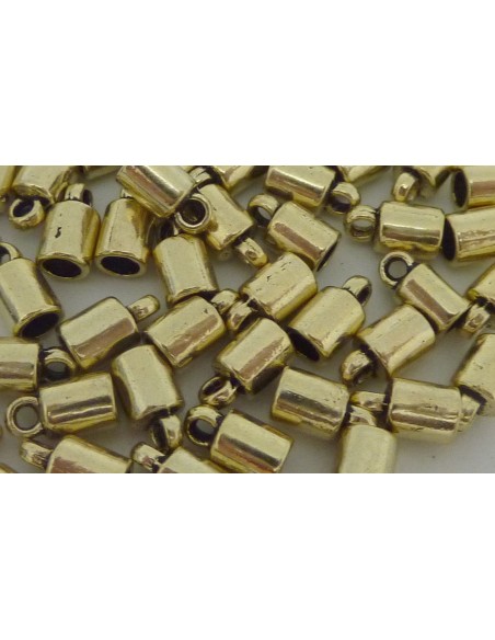 embout en métal doré pâle pour cordon