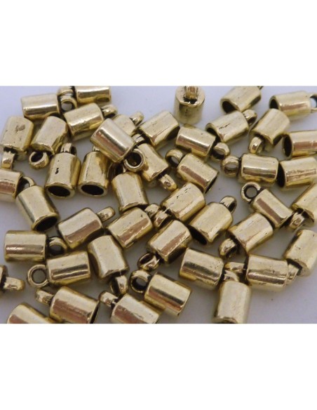 embout en métal doré pour cordon 