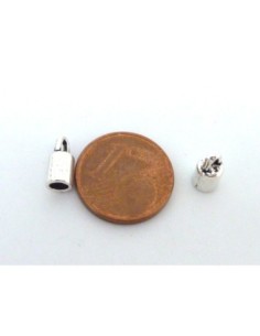 10 Embouts pour cordon 3mm en métal argenté lisse 2