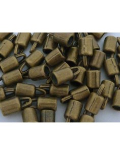  Embout pour cordon 3mm en métal bronze lisse 2