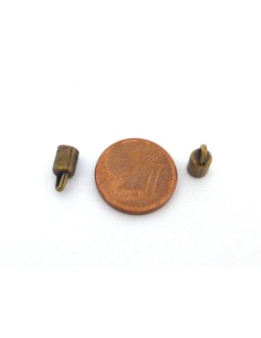 Cache-noeuds pour cordon 3mm en métal bronze lisse
