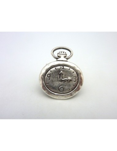 Breloque réveil en métal argenté pas chère