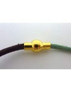 Fermoir aimanté rond tube 7,9mm pour cordon de 3mm
