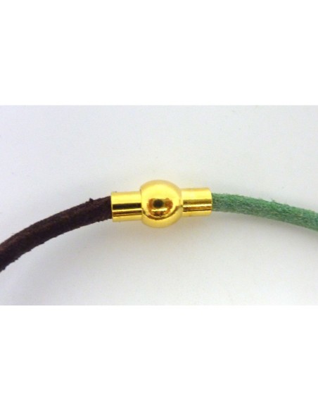 Fermoir aimanté rond tube 7,9mm pour cordon de 3mm