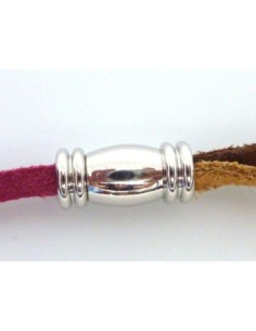 Fermoir magnétique pour cordon de 3,5mm métal argenté