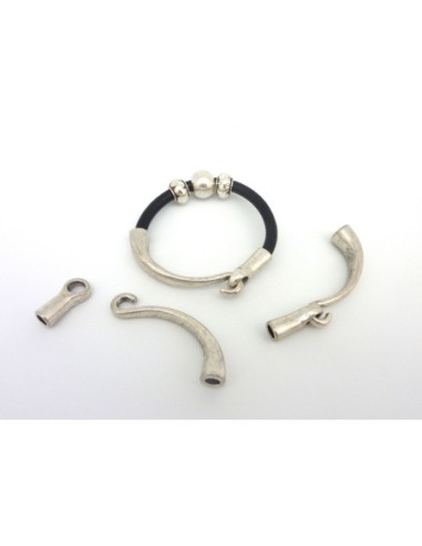 R-Fermoir bracelet jonc crochet pour cordon 4,5...