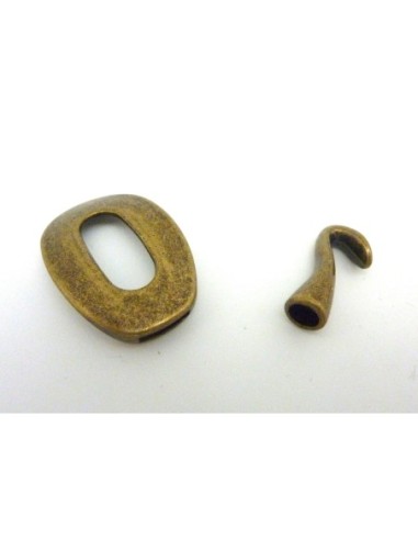 Fermoir crochet rectangle 38 x 25mm en métal de...