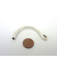 Intercalaire, demi jonc crochet 8cm pour cordon en métal 2