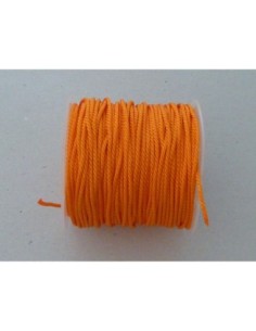 Fil polyester de couleur orange vif brillant 1mm 2