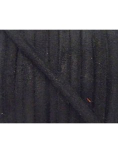 R-1m de Cordon daim plat 4mm de couleur noir 2