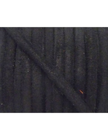 R-1m de Cordon daim plat 4mm de couleur noir