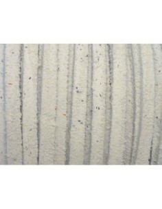 1m de Cordon daim plat 4mm de couleur blanc