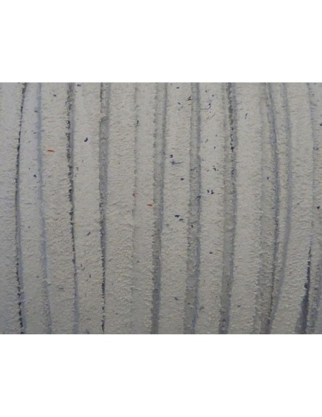 1m de Cordon daim plat 4mm de couleur blanc