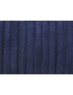Cordon cuir retourné bleu foncé 4mm