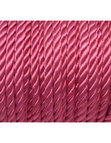 50cm Cordon nylon mouliné 5mm couleur rose