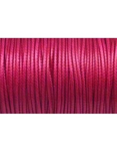 Cordon polyester enduit souple 1,5mm imitation cuir rose fuchsia satiné