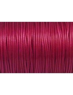 Cordon polyester enduit souple 1,5mm imitation cuir rose fuchsia satiné 2