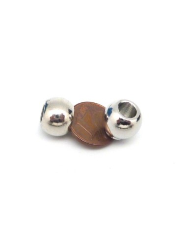 R-Fermoir aimanté 2 boules en métal argenté...