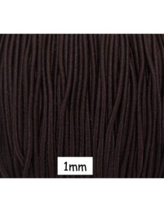 Fil élastique marron foncé 1mm
