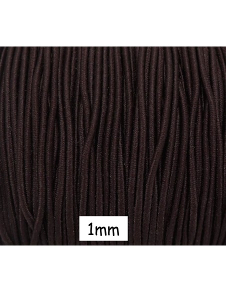 Fil élastique marron foncé 1mm
