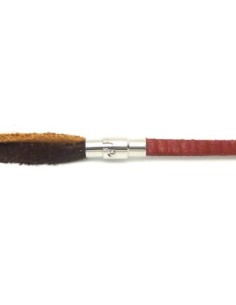 Fermoir aimanté embout rond cordon 3,5mm métal argenté 2